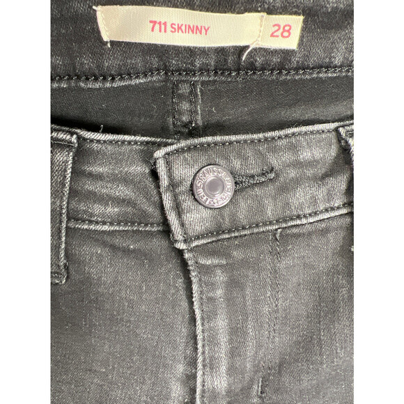 Levi's Black Distressed Women's Jeans - Picture 3 of 4